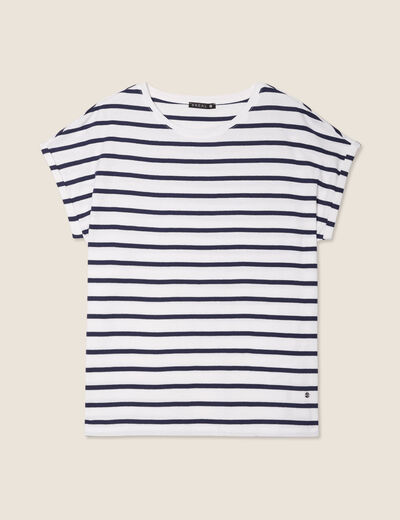 T-shirt manches courtes blanc femme