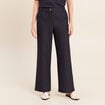 Pantalon large 7/8&egrave;me bleu femme