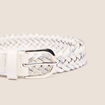Ceinture tressée irisée ecru femme