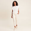 T-shirt manches courtes ecru femme