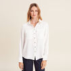 Chemise manches longues ecru femme