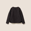 Doudoune sans col doublée noir femme