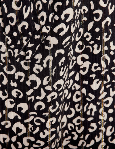 Robe droite ceinturée noir femme