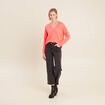 Pull manches longues rose vif femme