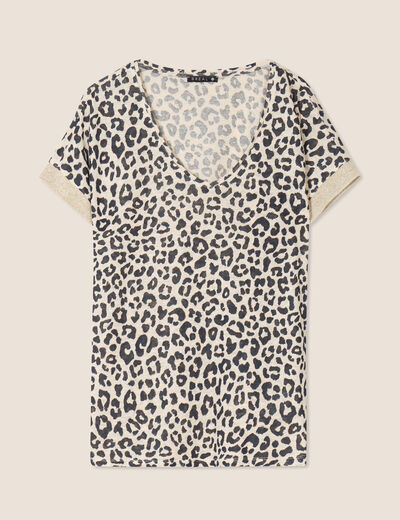 T-shirt manches courtes sable femme