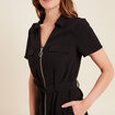 Robe courte manches courtes noir femme