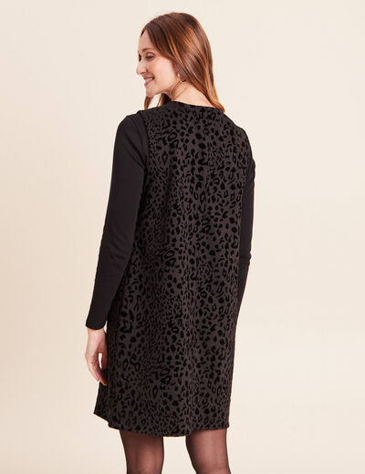 Robe chasuble noir femme