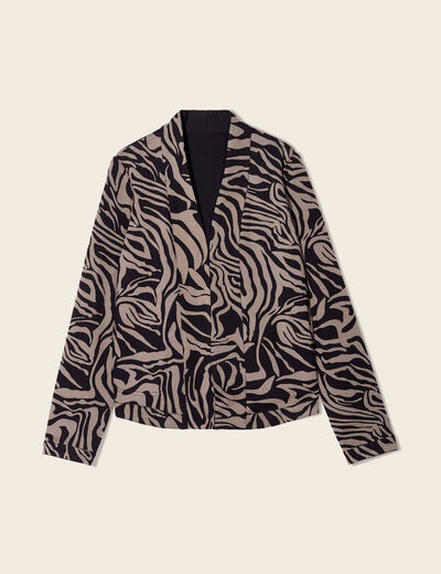 Veste droite réversible noir femme