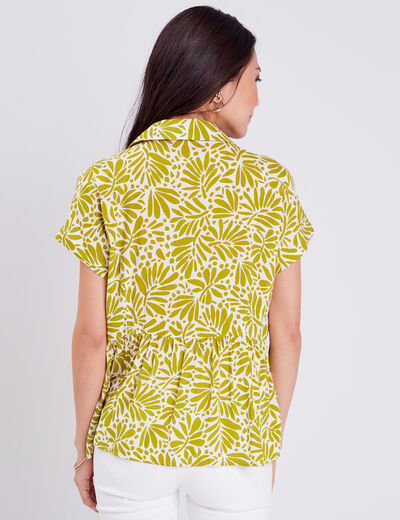 Blouse manches courtes vert femme