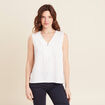Blouse sans manches blanc femme