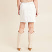 Jupe droite réversible blanc femme