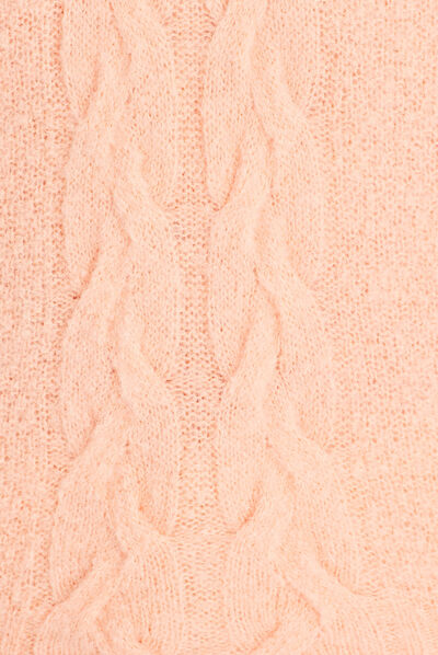 Pull manches longues rose clair femme