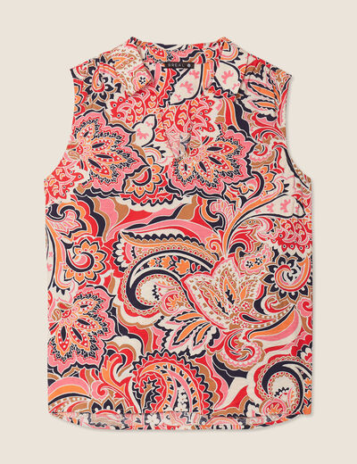 Blouse sans manches multicolore femme