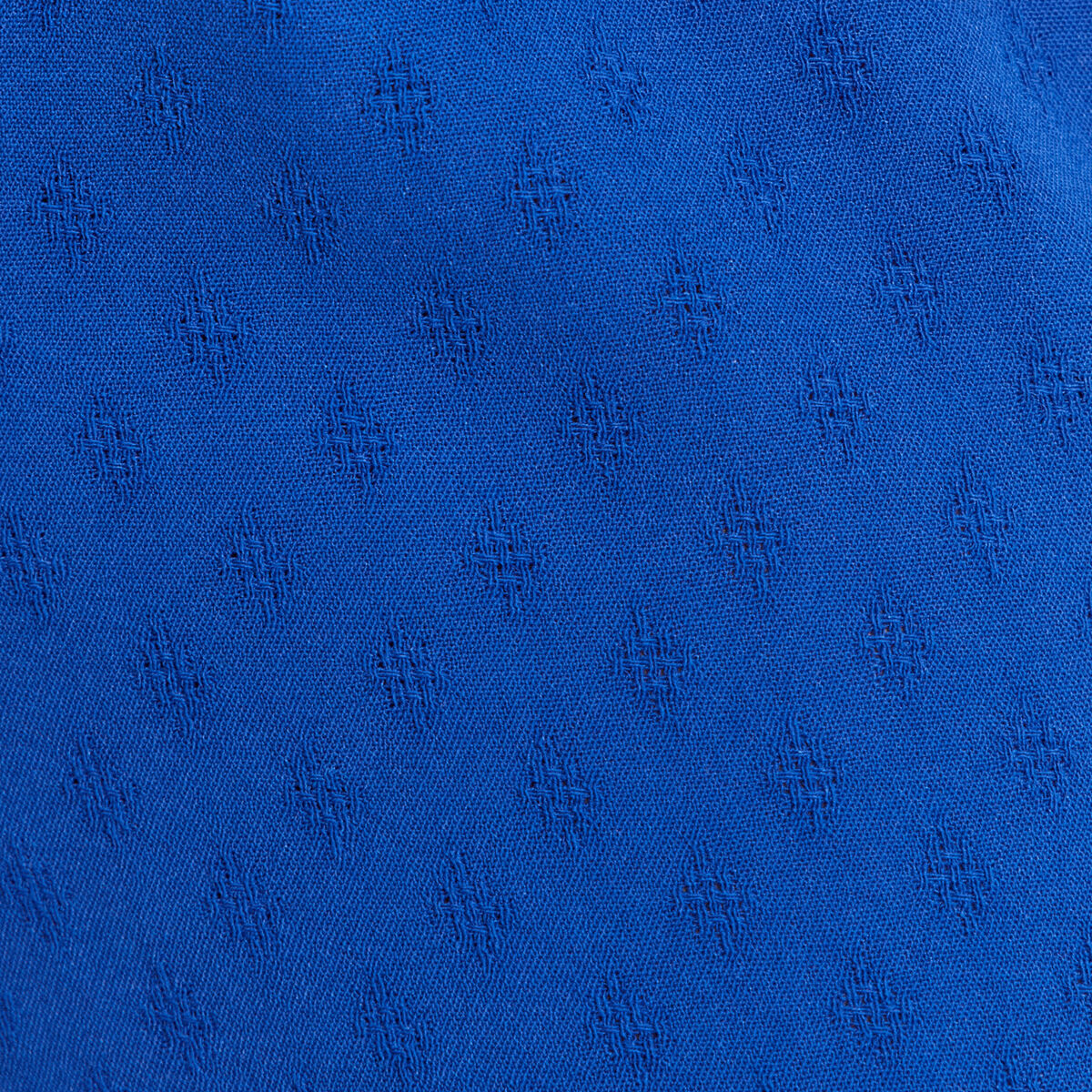 Pantalon flou droit 7/8ème bleu electrique femme