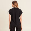 Blouse manches courtes noir femme
