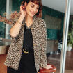 Veste boutonnée beige femme