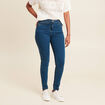 Jeans léger taille haute long denim double stone femme
