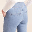 Jean coupe bootcut taille haute denim bleach femme