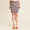 Jupe droite r&eacute;versible 2 poches taupe femme
