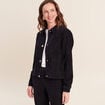 Veste courte droite denim brut femme