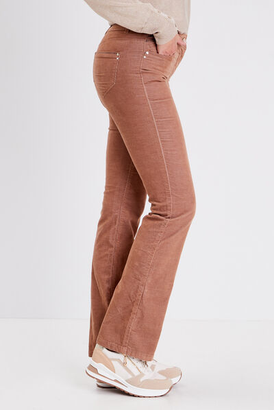 Pantalon bootcut marron femme