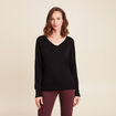 Pull manches longues noir femme