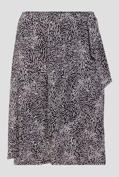 Jupe portefeuille noir femme