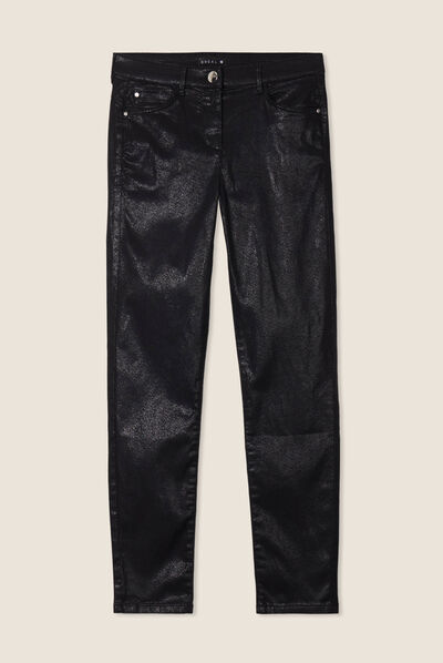 PANTALON LÉGER ENDUIT MAGIQUE noir femme