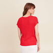Pull à manches courtes rouge femme