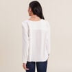 Blouse manches longues ecru femme