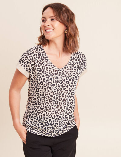 T-shirt manches courtes sable femme