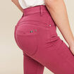Jean magique ajusté taille standard vieux rose femme