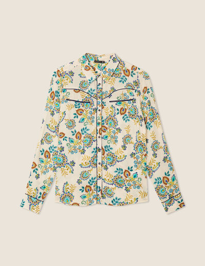 Chemise manches longues blanc femme