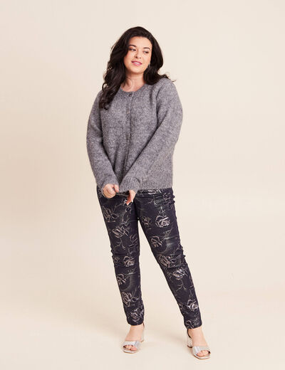 Pantalon magique Le L&eacute;ger enduit bleu femme