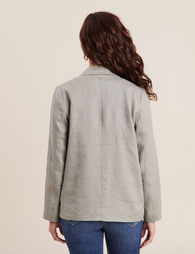 Veste esprit tailleur cintrée vert clair femme