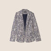 Veste cintrée col châle beige femme