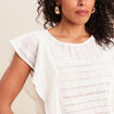T-shirt manches courtes ecru femme