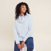 Pull manches longues bleu pastel femme