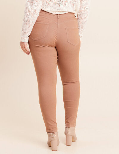 Pantalon magique Le L&eacute;ger coupe ajust&eacute;e marron femme