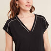 T-shirt manches courtes noir femme