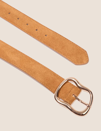 Ceinture en cuir marron femme
