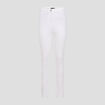 Pantalon léger taille haute long blanc femme