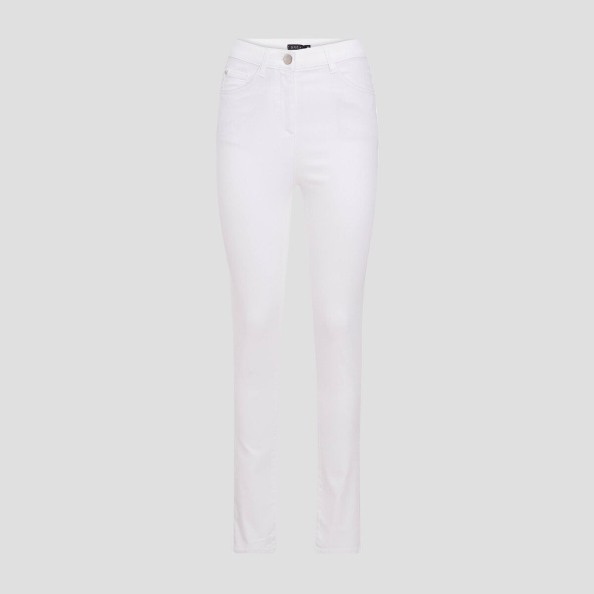 Pantalon léger taille haute long blanc femme