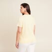 T-shirt manches courtes jaune clair femme