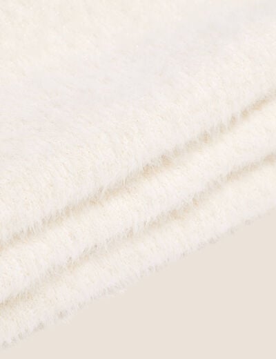 &Eacute;charpe avec broderies ecru femme