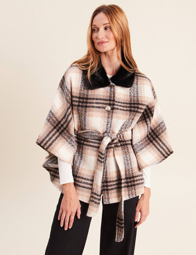 Poncho bordeaux femme