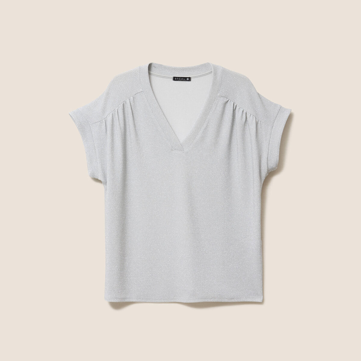 T-shirt manches courtes ecru femme
