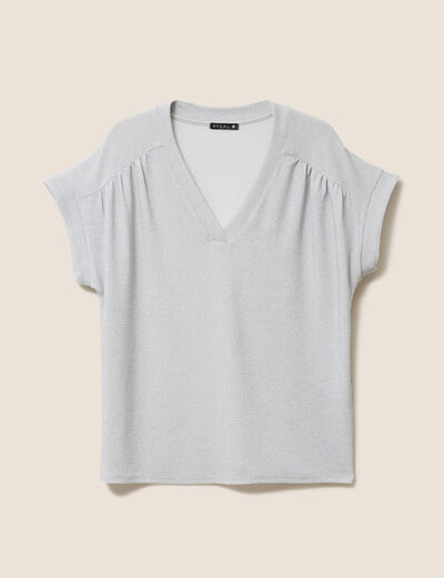 T-shirt manches courtes ecru femme
