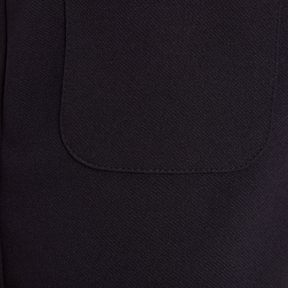 Pantalon coupe droite taille haute bleu fonc&eacute; femme