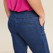 Jean ajusté cargo denim stone femme
